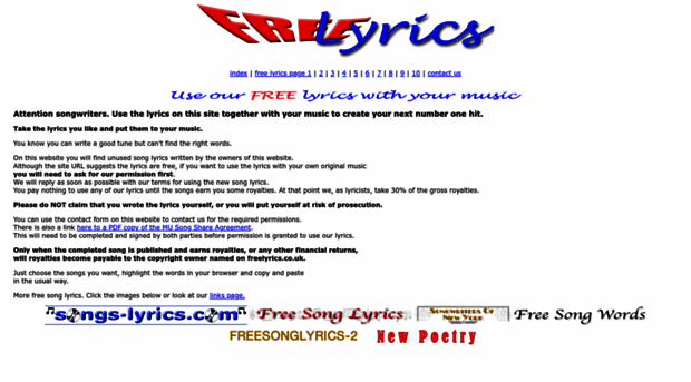 freelyrics.co.uk