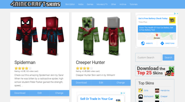 freeminecraftskins.com