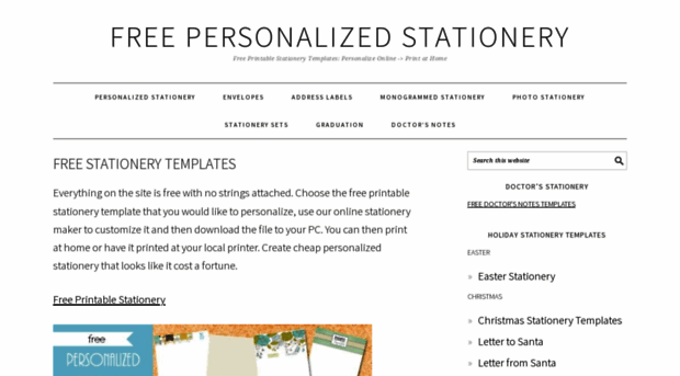 freepersonalizedstationery.com