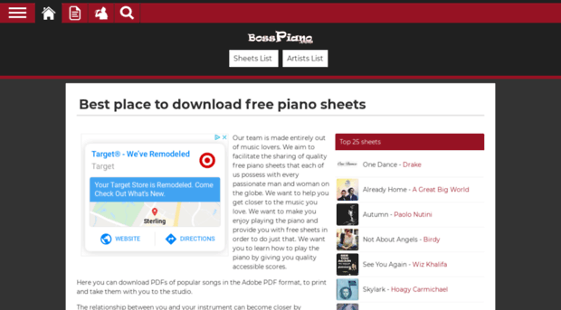 freepianosheets.net