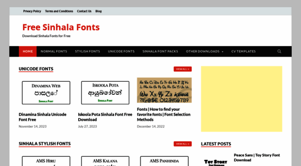 freesinhalafonts.com