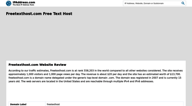 freetexthost.com.ipaddress.com