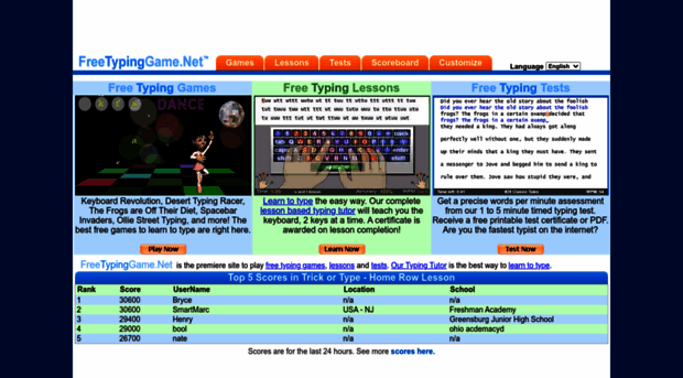 freetypinggame.net
