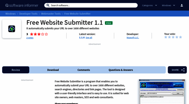 freewebsitesubmitter.software.informer.com