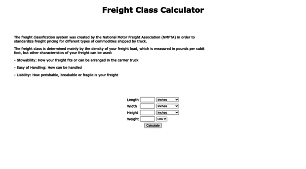 freight-class-calculator.com