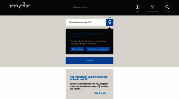 frequenzsuche.mdr.de
