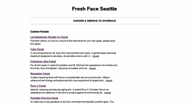 freshfacialsskincare.schedulista.com