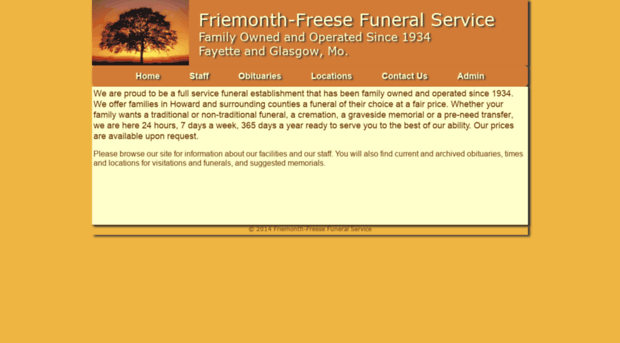 Friemonth-freese Funeral Services Market Street Glasgow Mo