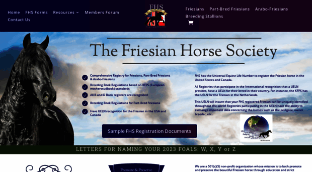 friesianhorsesociety.com