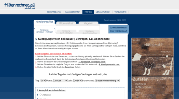 fristenrechner.net