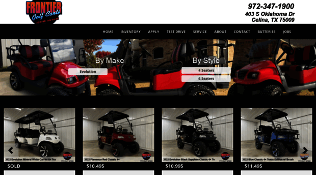 frontiergolfcarts.com