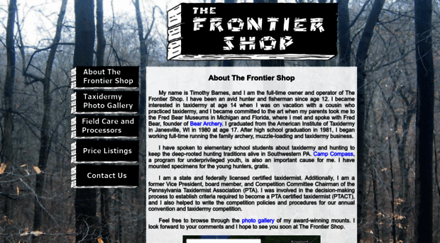 frontiershoptaxidermy.com