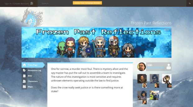 frozenpastreflections.obsidianportal.com