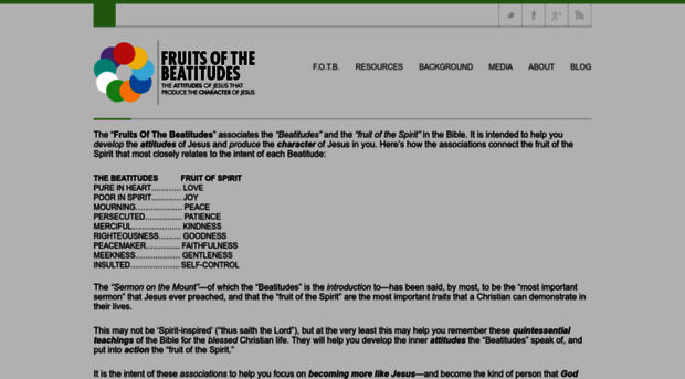 fruitsofthebeatitudes.org