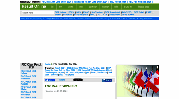 fsc.result2018.pk