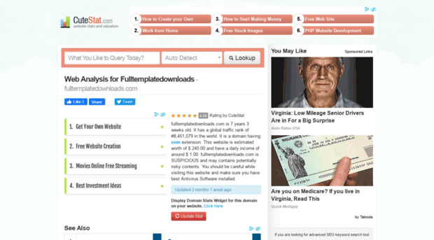 fulltemplatedownloads.com.cutestat.com
