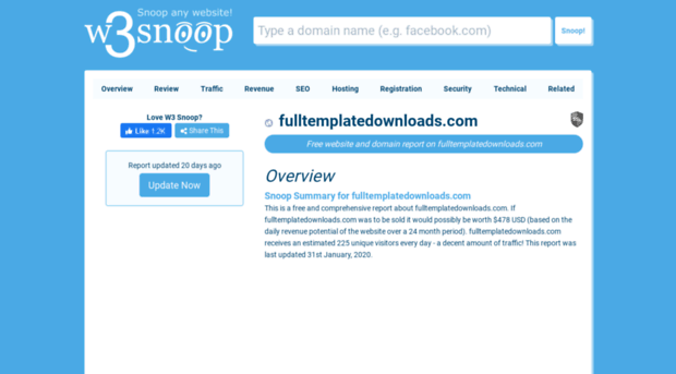 fulltemplatedownloads.com.w3snoop.com