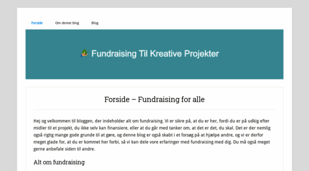 fundraisingtilkreativeprojekter.dk