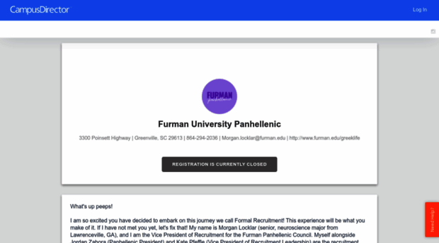 furman.mycampusdirector2.com