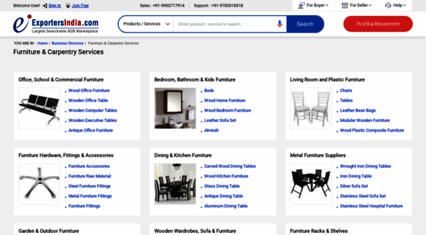 furniture.exportersindia.com
