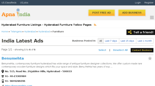 furnitureclinic-hyderabad.apnaindia.com