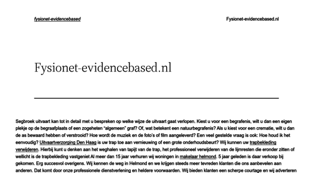 fysionet-evidencebased.nl