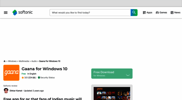 gaana-windows-10.en.softonic.com
