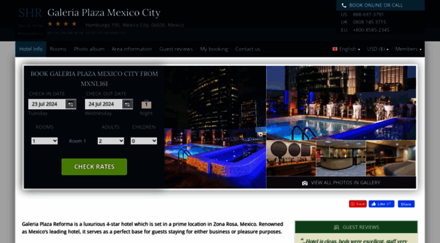 galeriaplazareformahotel-mexico.com