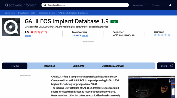 galileos-implant-database.software.informer.com