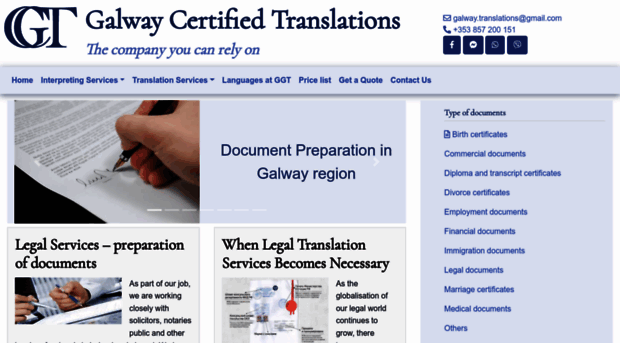 galwaycertifiedtranslations.com