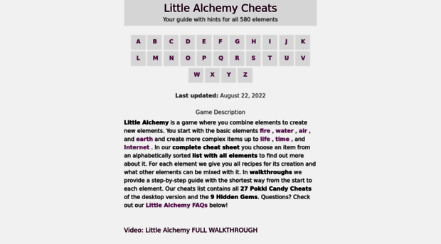 little alchemy hints 580