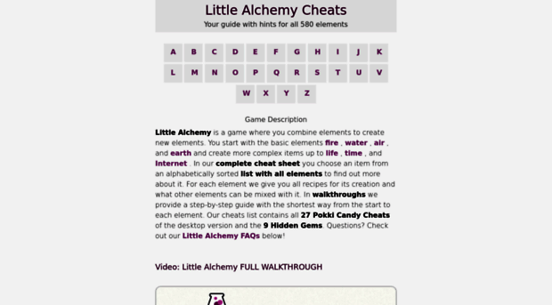 little alchemy hints 580