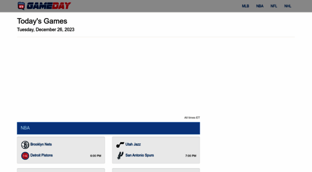gamedaycalendar.com