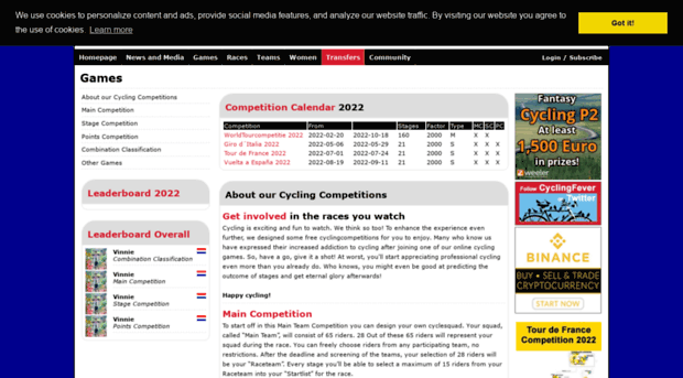 games.cyclingfever.com