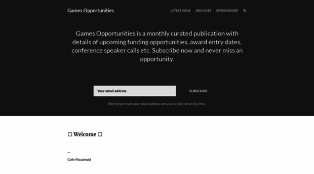 gamesopportunities.curated.co