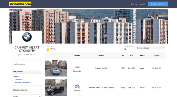 ganimetotomotiv.sahibinden.com