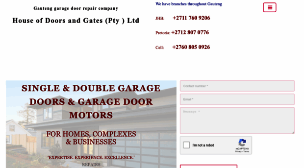 garagedoorgatemotorrepair.co.za