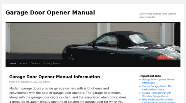 garagedooropenermanual.info