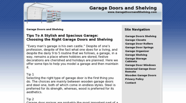 garagedoorsandshelving.com