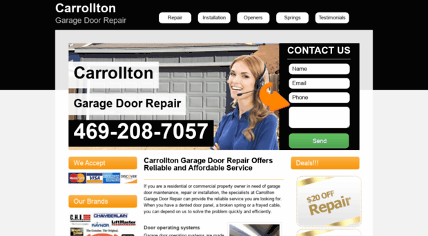 garagedoorsrepaircarrollton.com