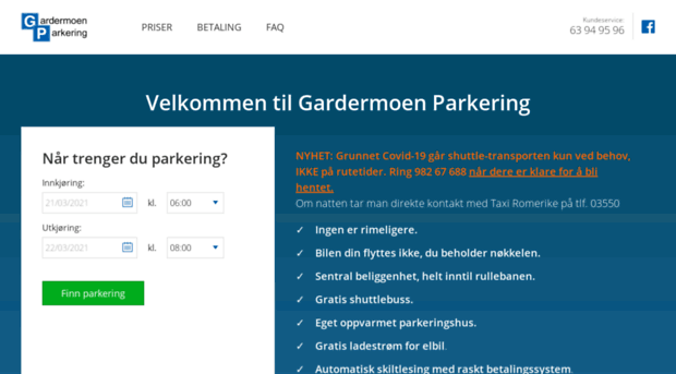 gardermoenparkering.no