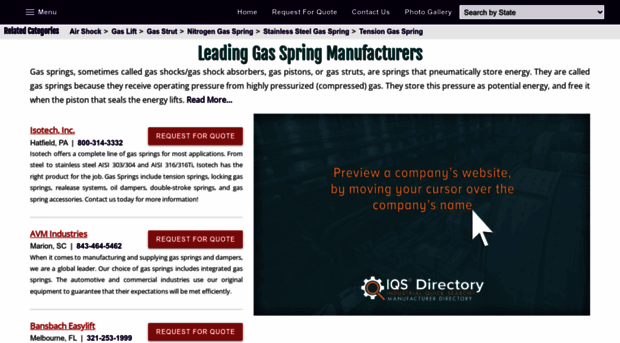 gasspringmanufacturers.com