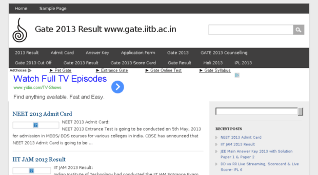 gate2013result.in