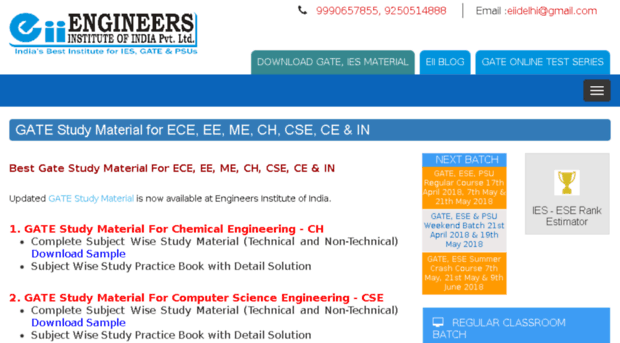 gatestudymaterial.engineersinstitute.com