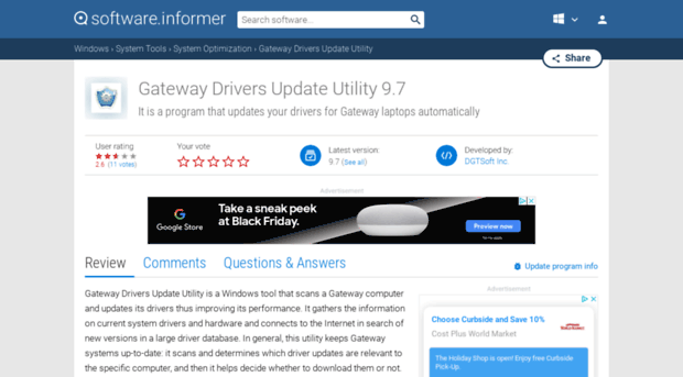 gateway-drivers-update-utility.software.informer.com