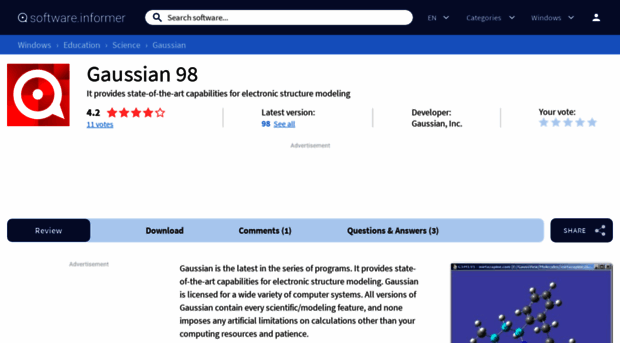 gaussian.software.informer.com