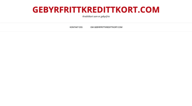 gebyrfrittkredittkort.com