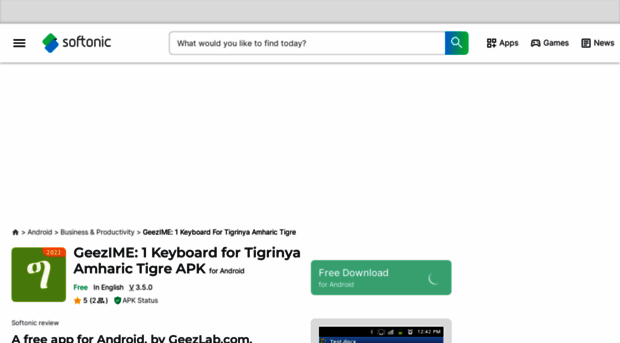 geezime-1-keyboard-for-tigrinya-tigre-amharic.en.softonic.com