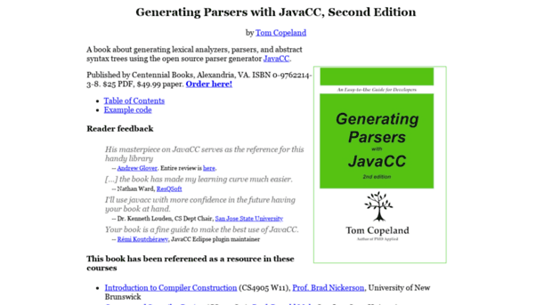 generatingparserswithjavacc.com