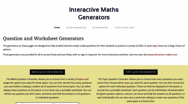 generator.interactive-maths.com